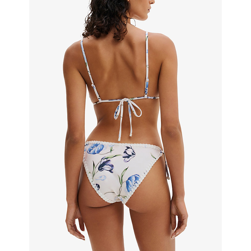 Womens Roselyn Floral-Print Bikini Top