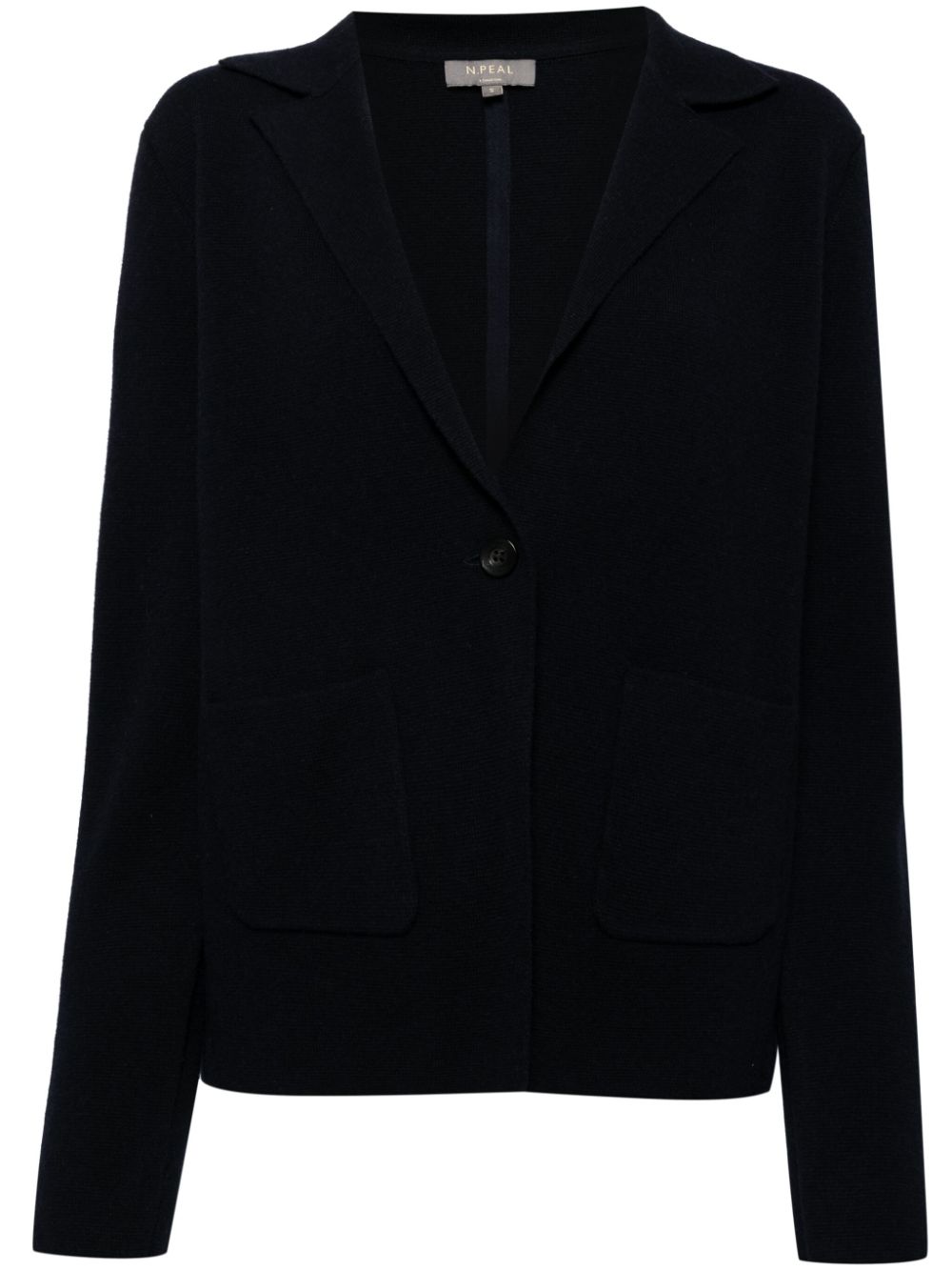 Single breasted cashmere blazer - Blue