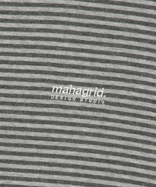 BASIC LOGO STRIPE RINGER TEE GREY