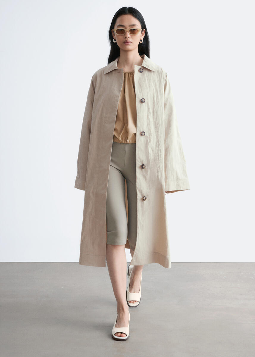 Belted Car Coat -Beige S
