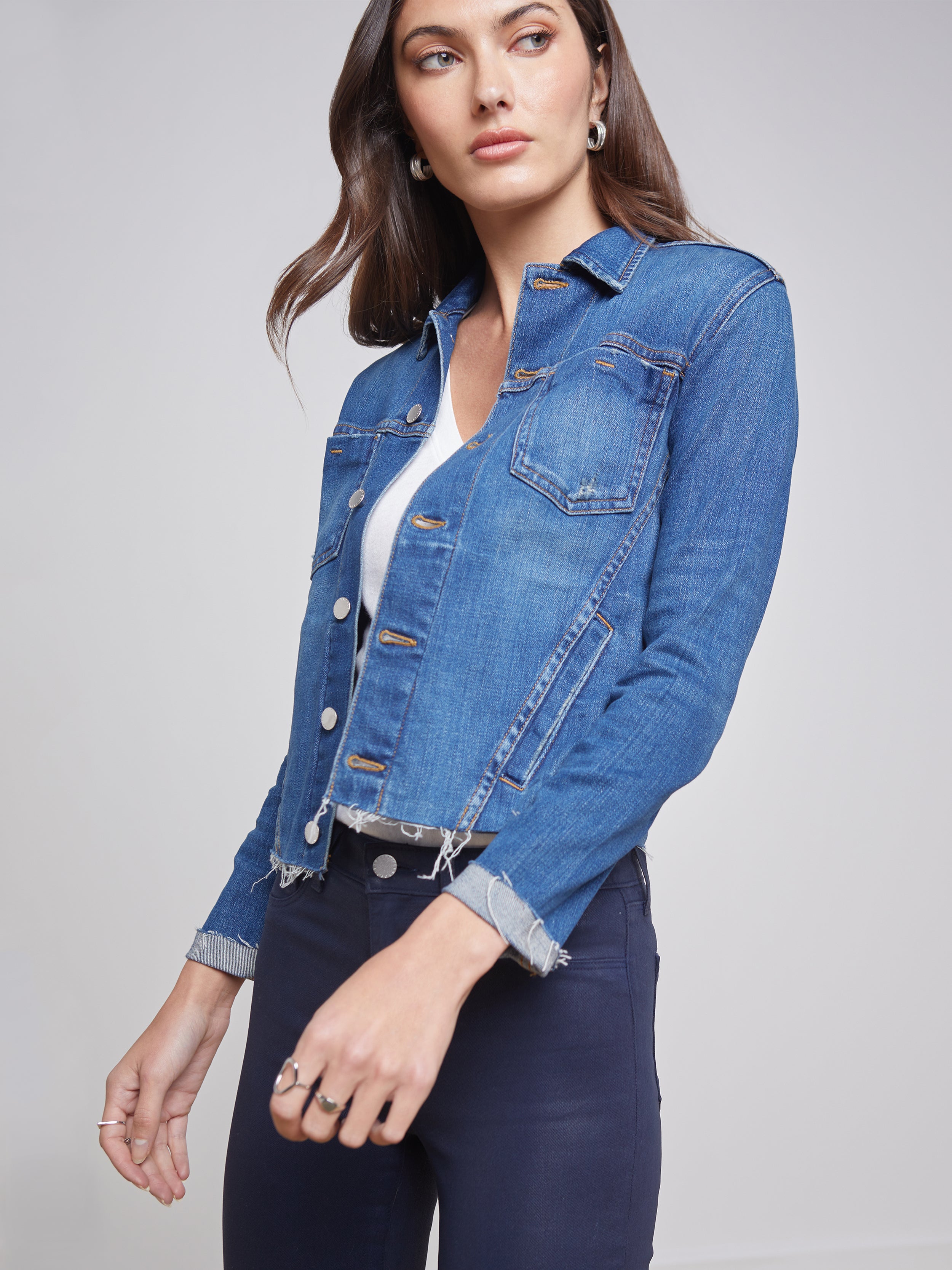 Janelle Denim Jacket In Authentique
