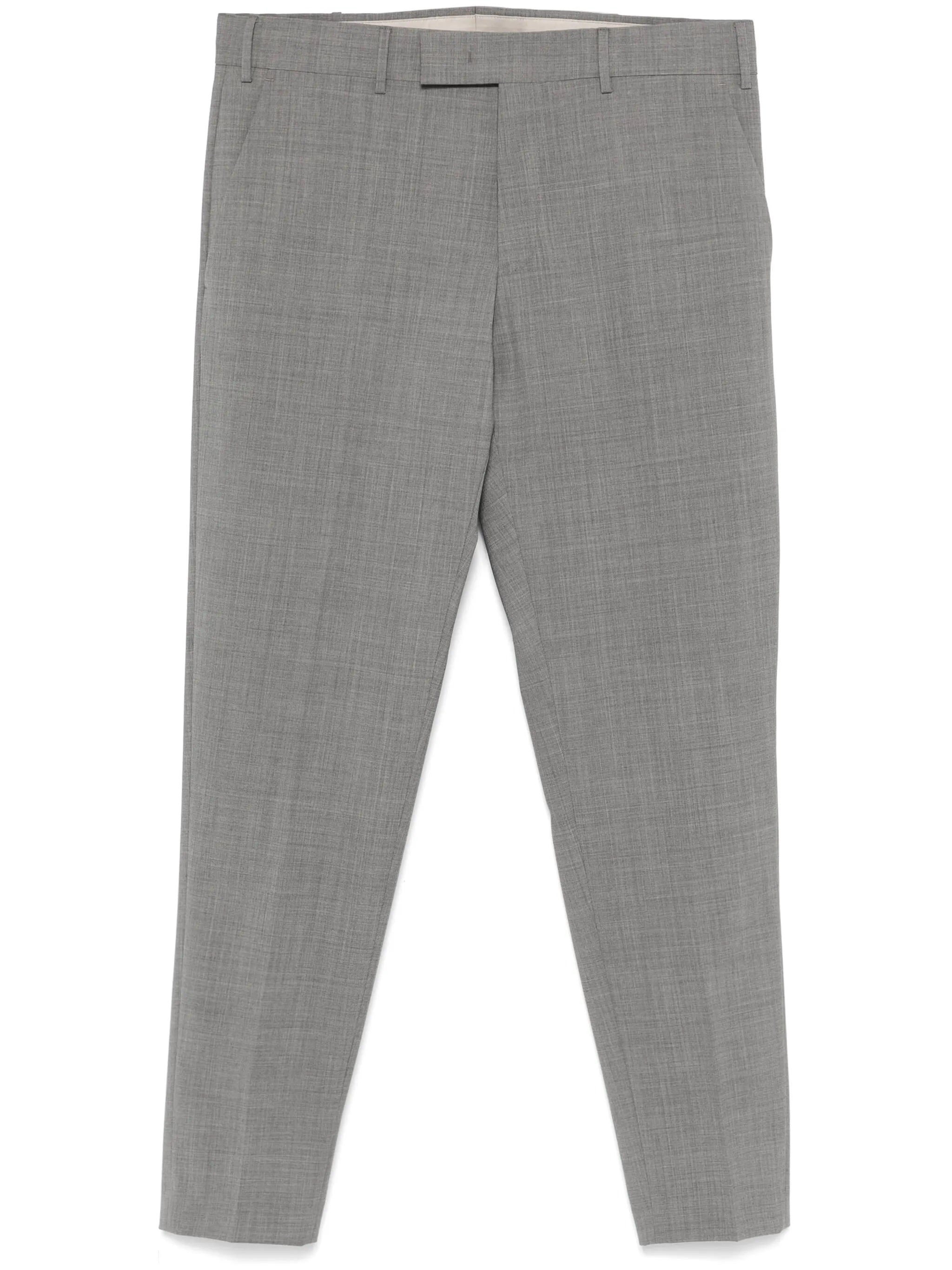 Rebel Fit Wool Trousers with Hidden Button-Hook-Zip Closure