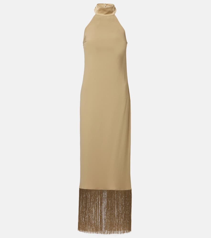 Berlin fringed crêpe cady gown