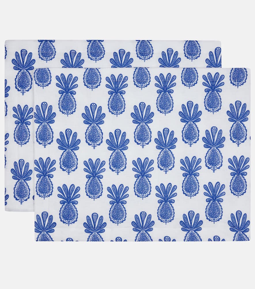 Pineapple Blu set of two tablemats