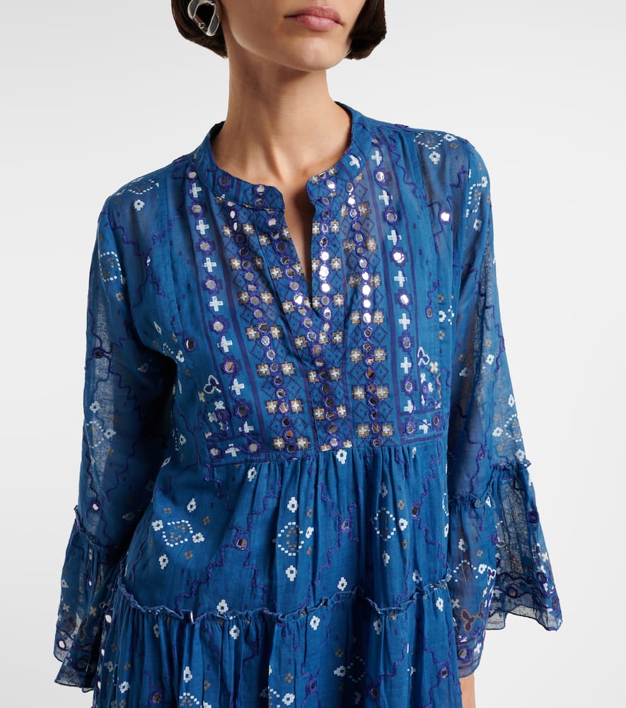 Juliet Dunn Printed cotton minidress