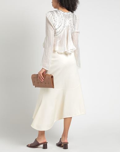 Woman Shirt White Size 6 Silk, Lurex, Brass, Polyester