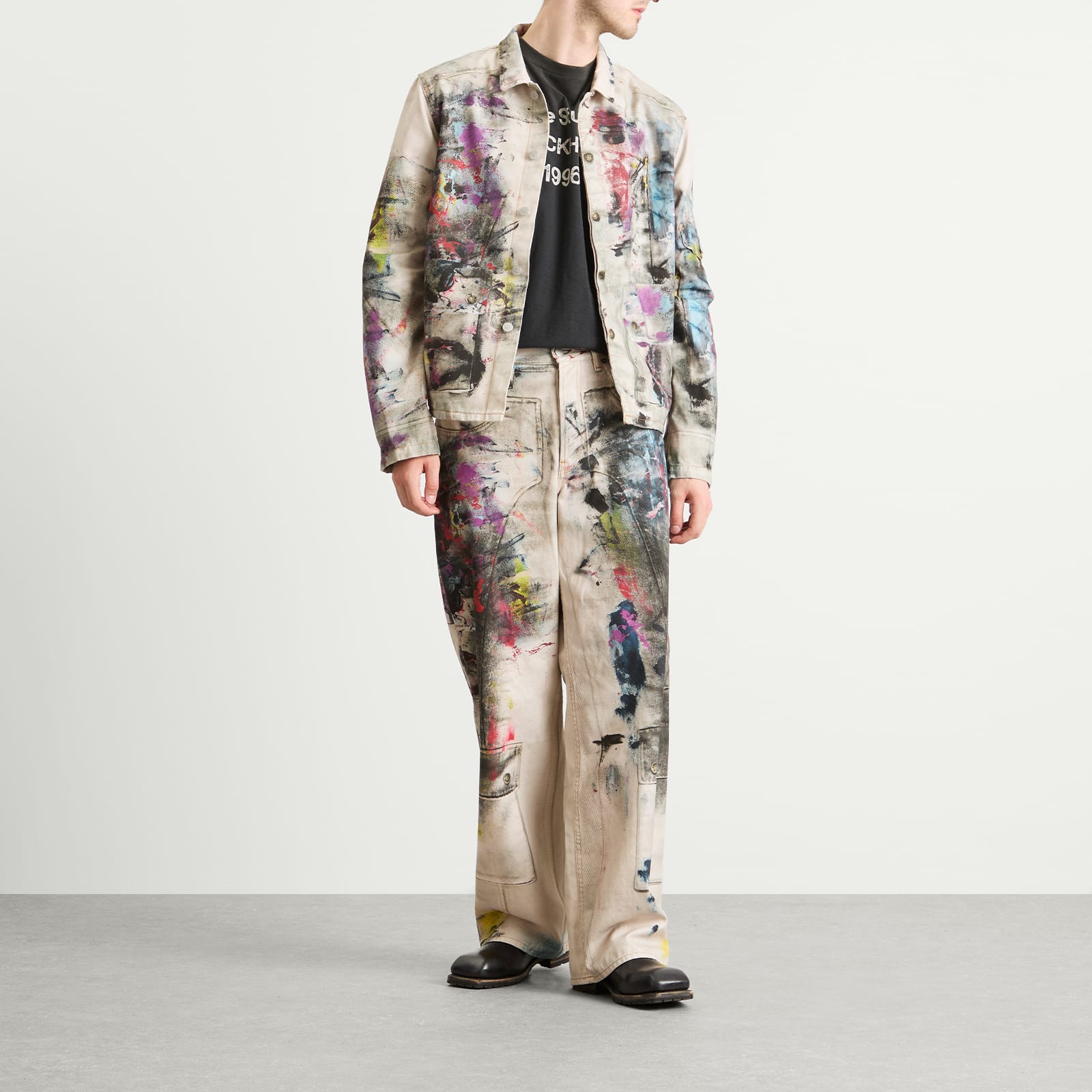 Men's 1981 U Painter Printed Decorator Jeans White/Multi