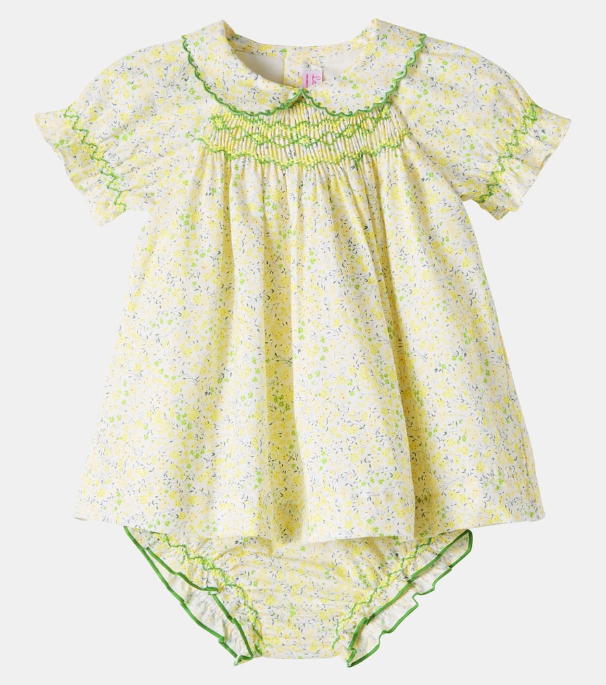 Baby Palma cotton dress and bloomers set