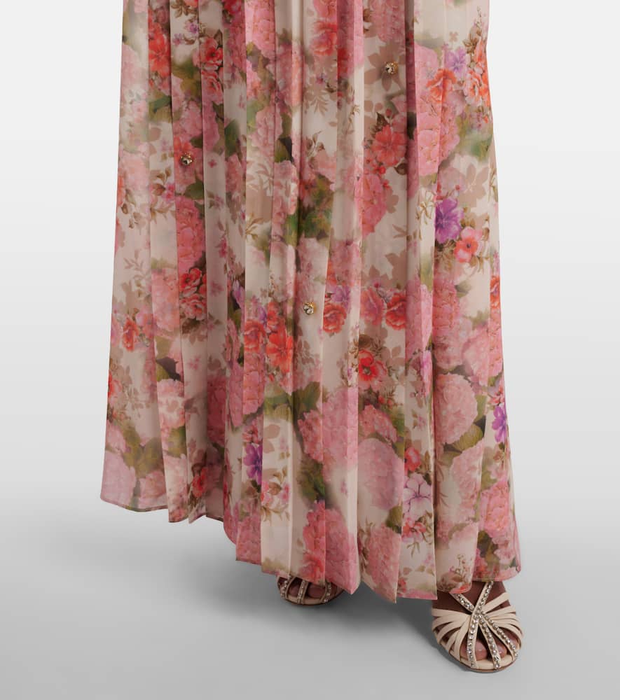 Floral embellished maxi dress