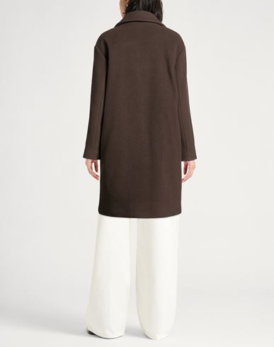 Woman Coat Taupe Size 6 Virgin Wool