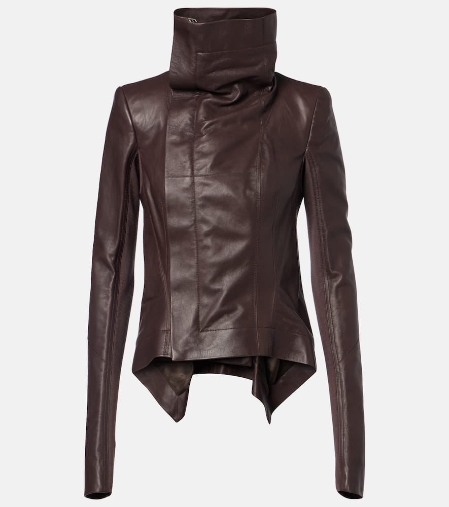 Naska asymmetric leather jacket