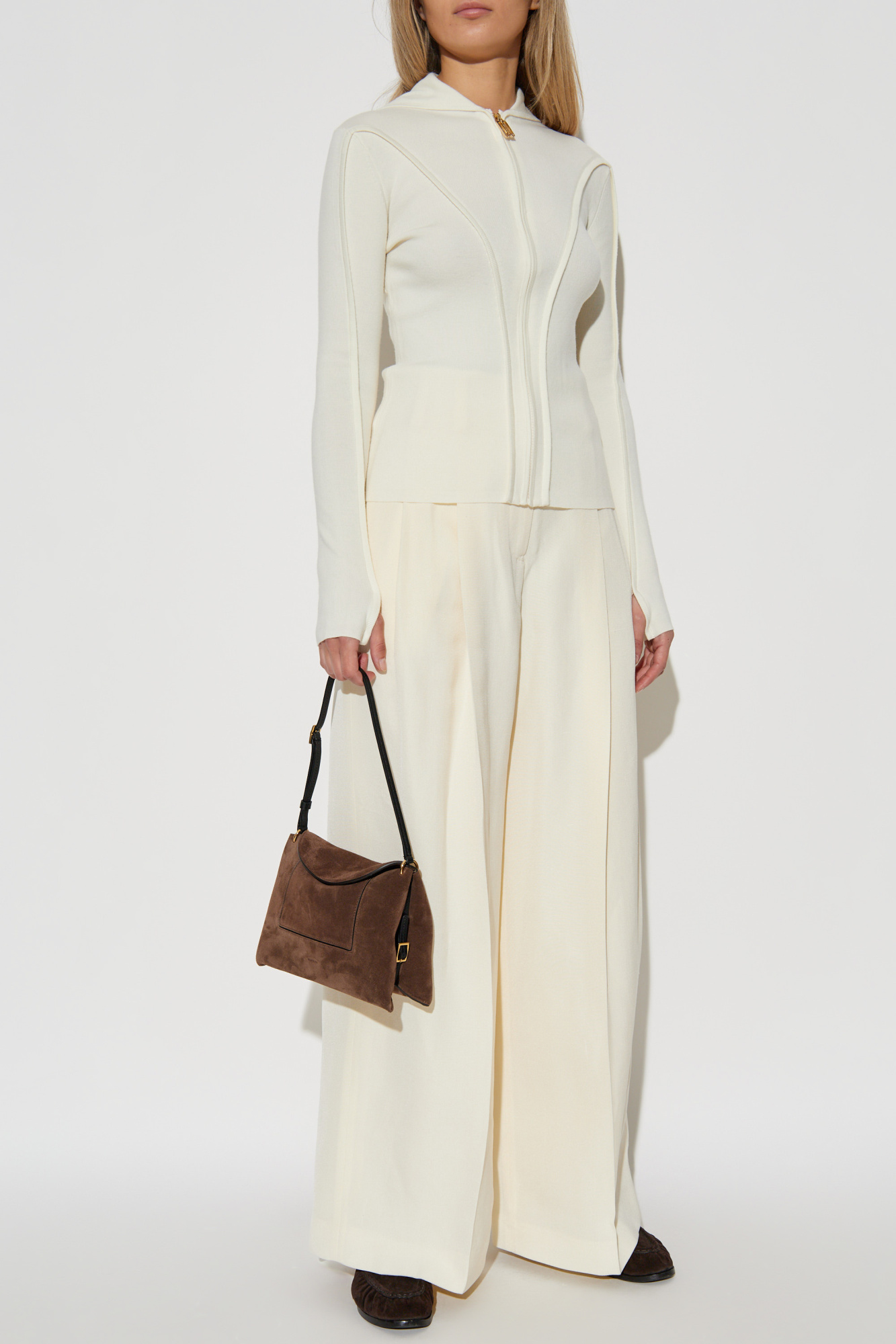 Wool Cardigan, Women's, Cream