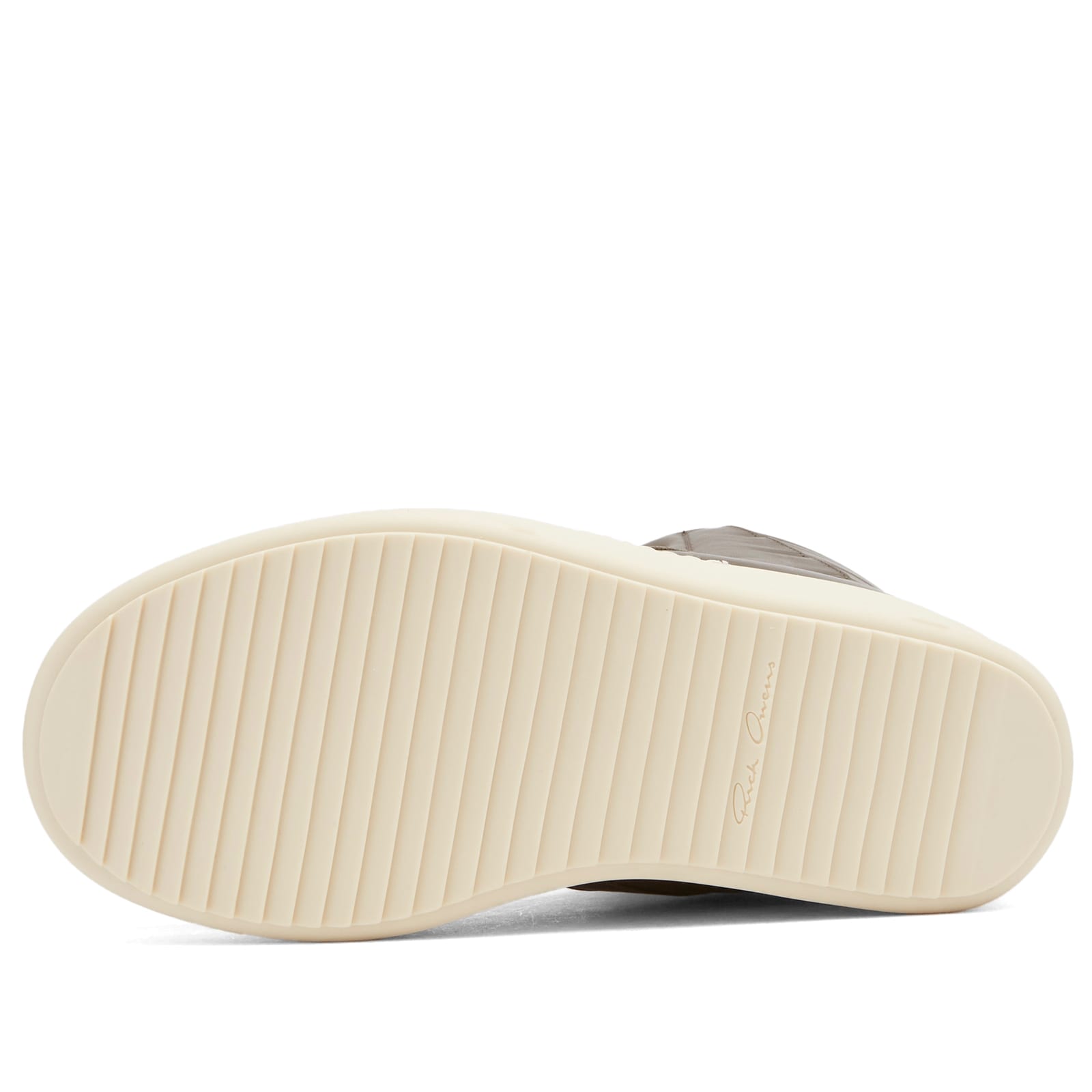 Rick Owens Men's Leather Geobasket Sneakers in Dust/Dust/Milk