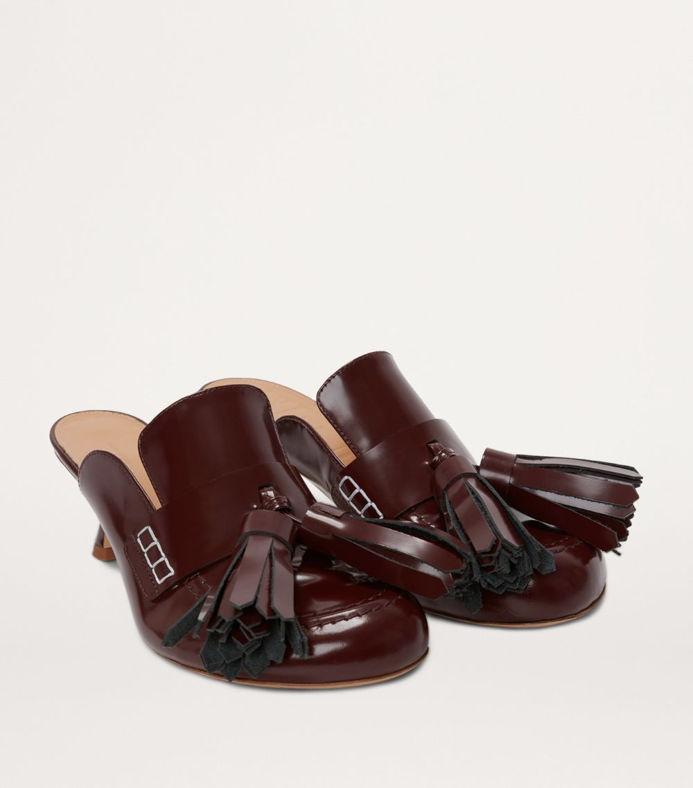 Calf Leather Tassel Mules 55
