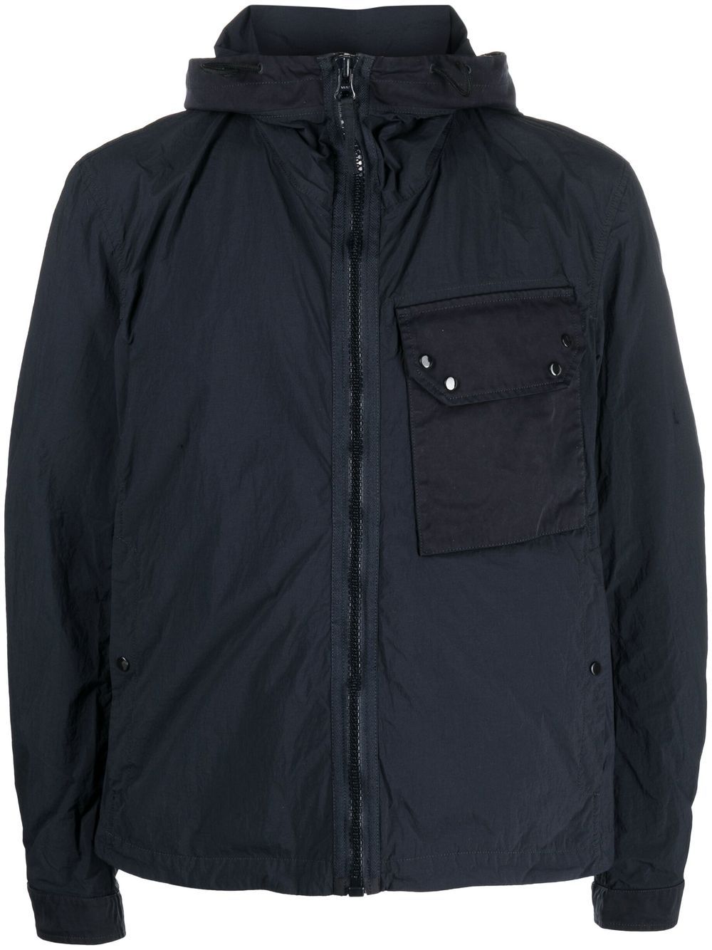 Zipped-up chest-pocket jacket - Black