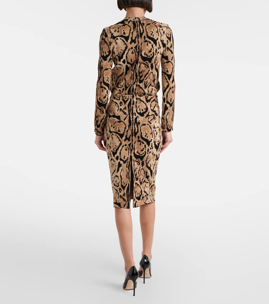 Jacquard pencil skirt