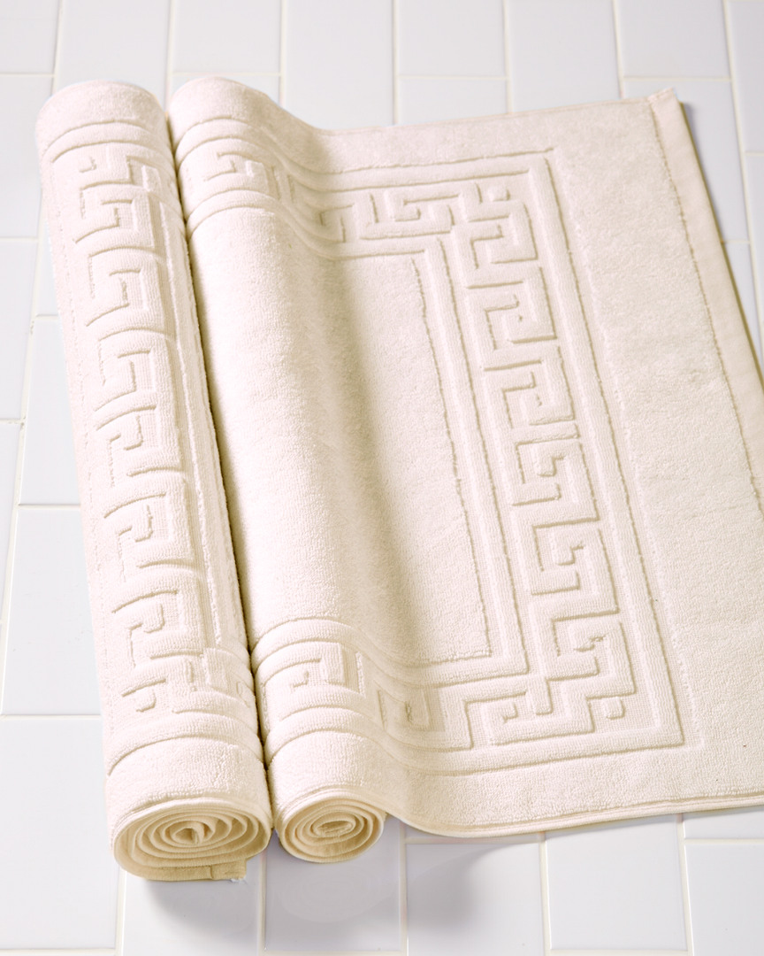 Superior Non-Slip 2pc Absorbent Cotton Bath Mat Set