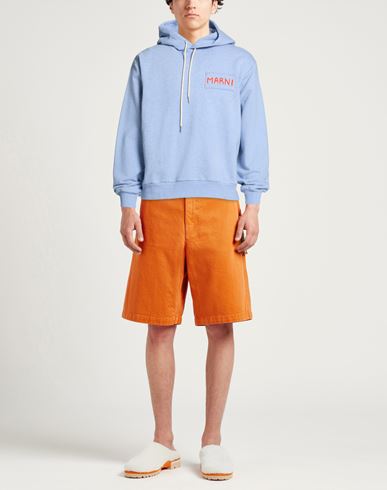 Man Sweatshirt Light blue Size 44 Cotton