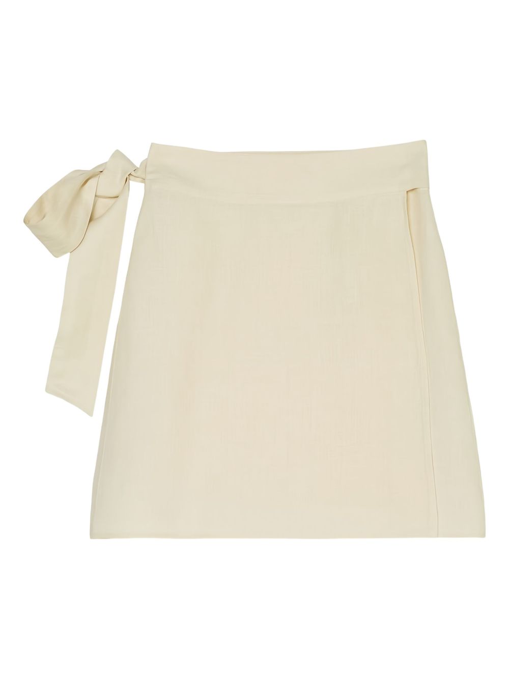 Wrap-style mini skirt - Neutrals