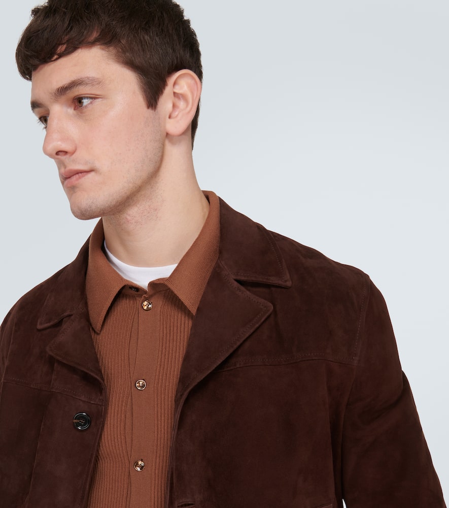 Wool-blend polo sweater
