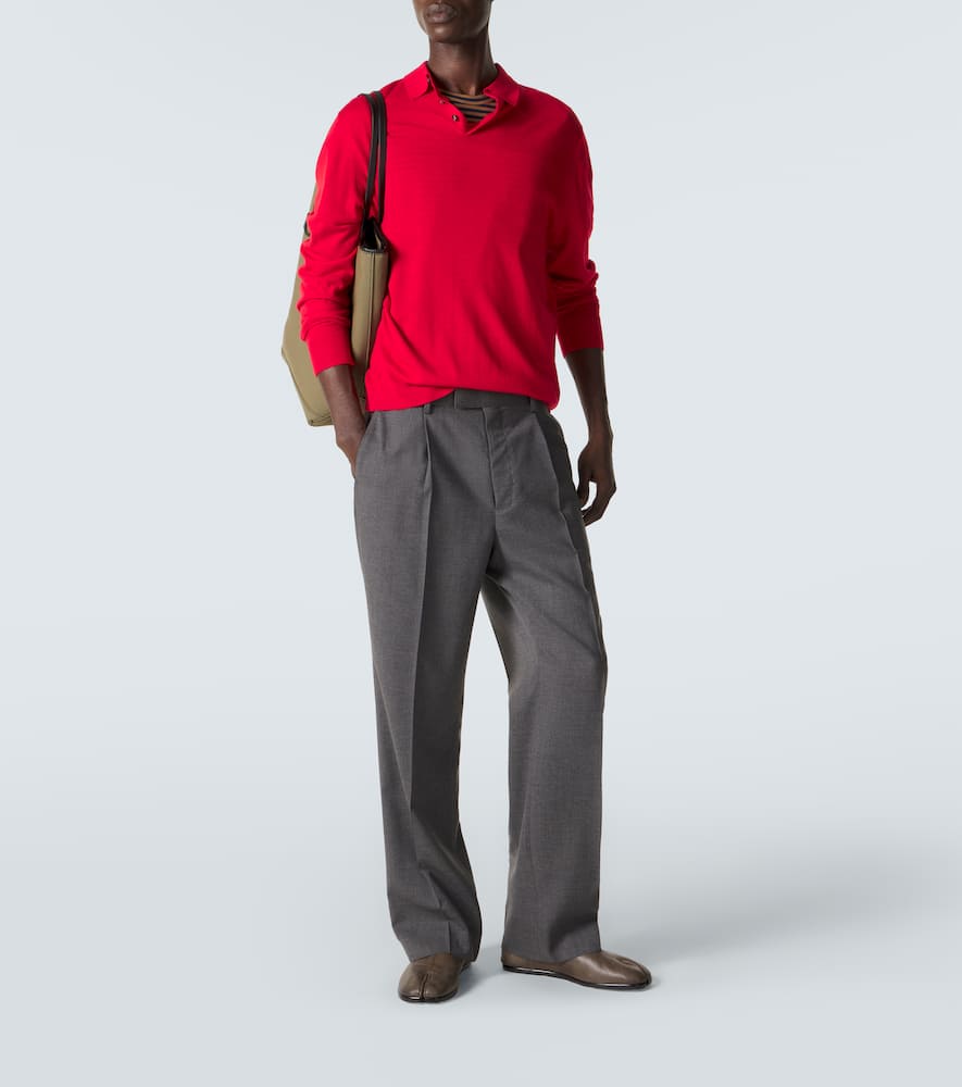 Virgin wool polo shirt