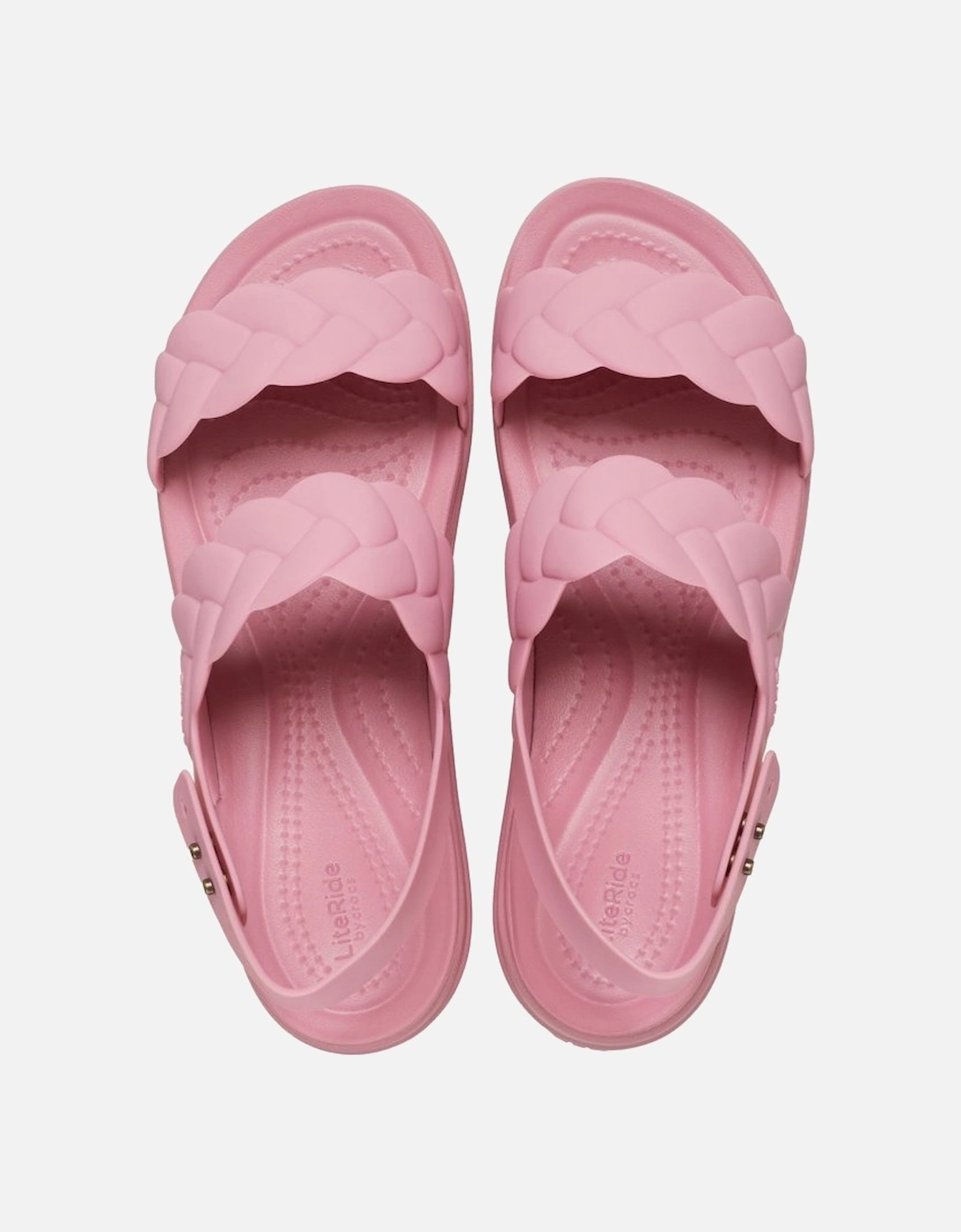 Crocs Women's Brooklyn Woven Womens Low Wedge Sandals - Pink