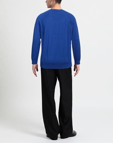 Man Sweater Bright blue Size 36 Super 140s Wool