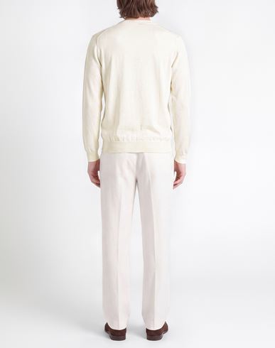 Man Cardigan White Size 40 Cotton