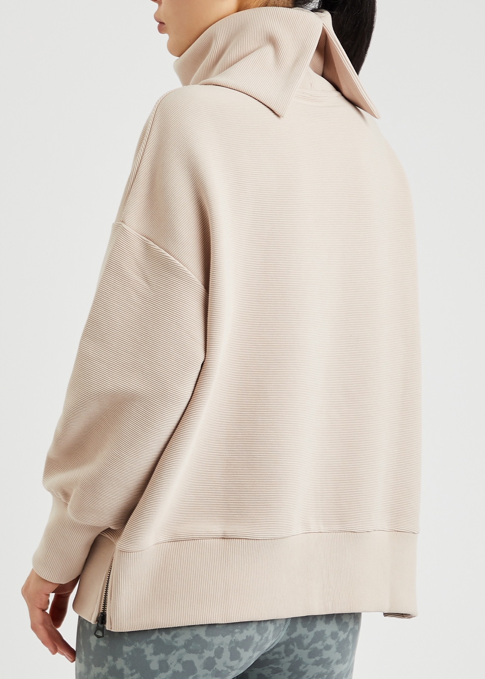 Milton roll-neck ribbed jersey sweatshirt