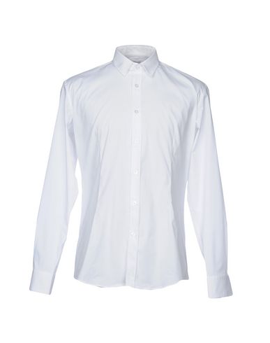 Man Shirt White Size 17 Cotton, Elastane