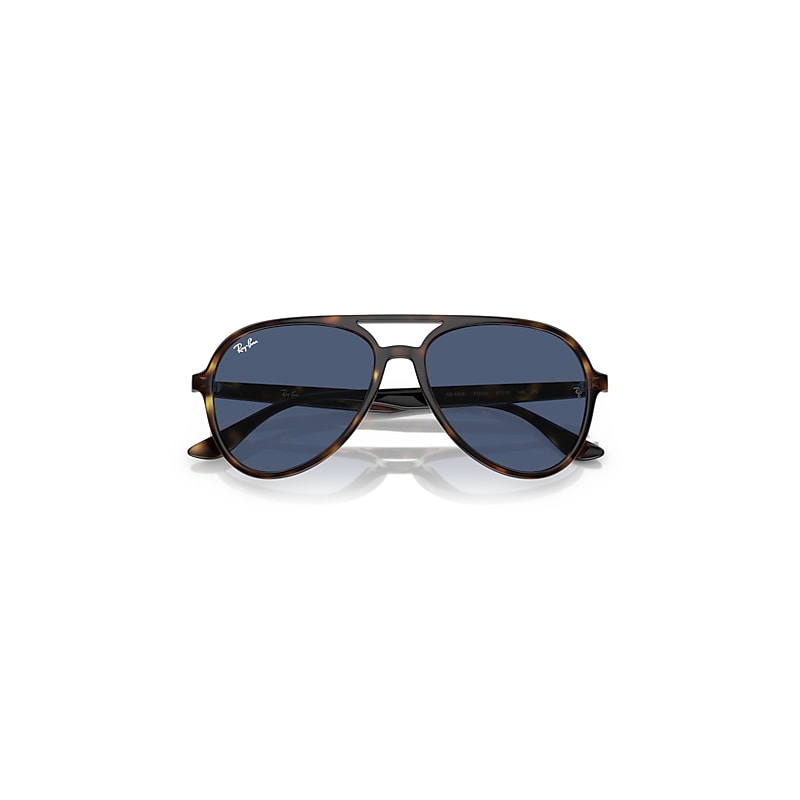 Ray-Ban Rb4376 Sunglasses Havana Frame Blue Lense