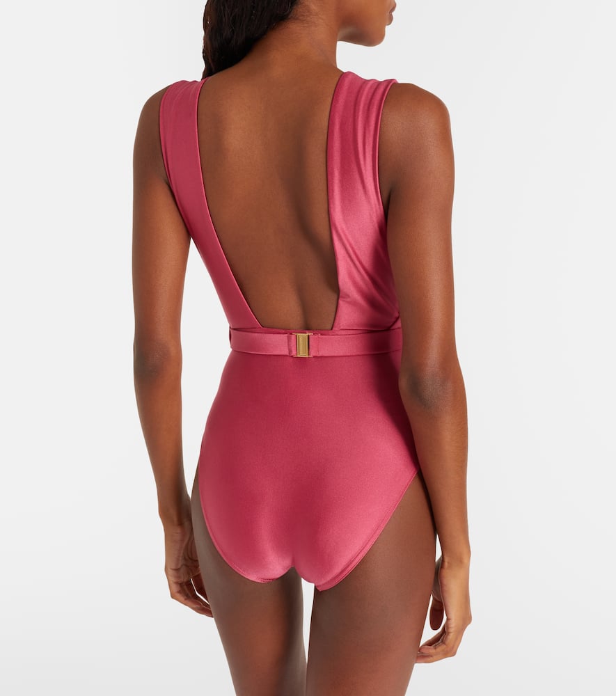 Wanderlust belted swimsuit