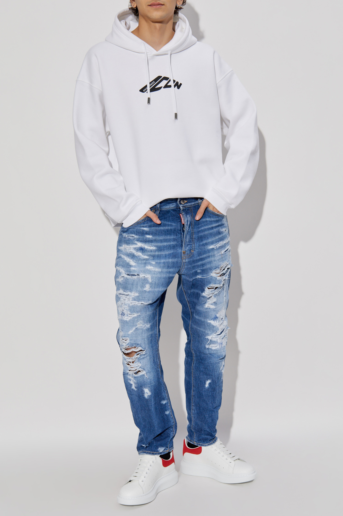 Hoodie, Men's, White