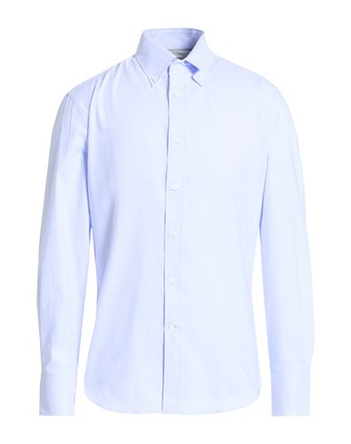 Man Shirt Light blue Size L Cotton