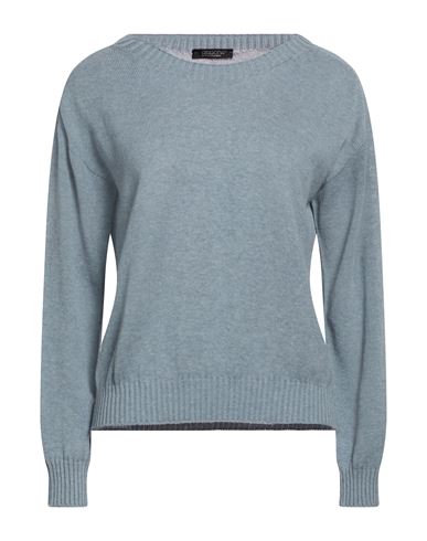 Woman Sweater Slate blue Size 4 Cotton