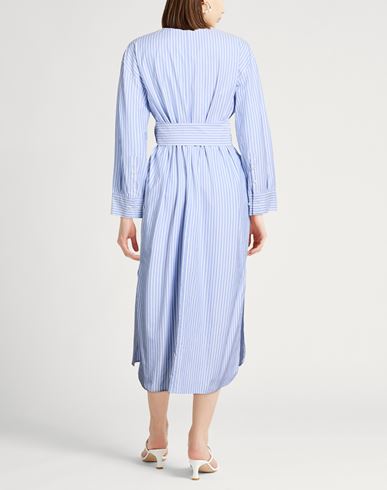 Woman Midi dress Sky blue Size 10 Cotton
