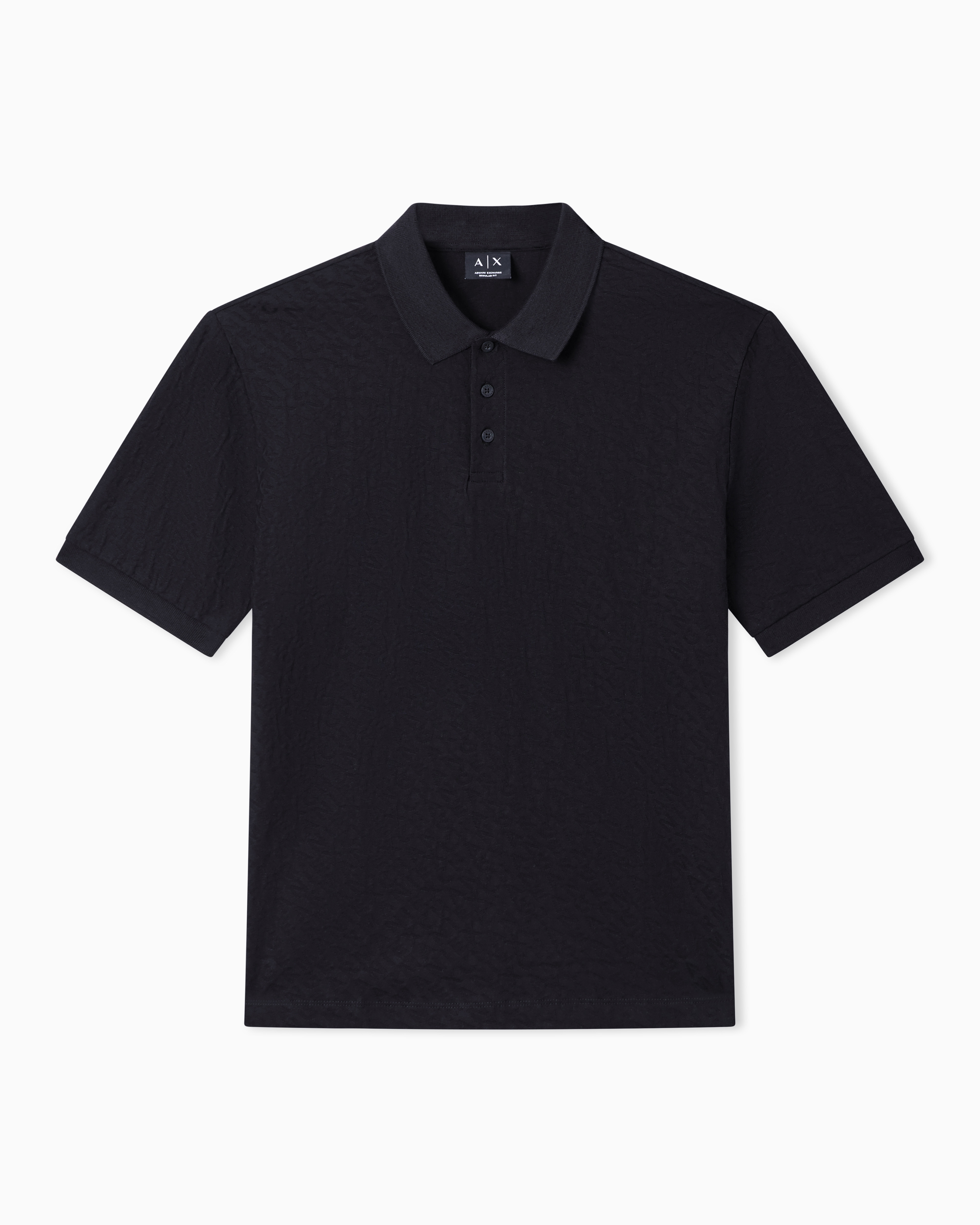 Jacquard polo shirt in mercerized cotton