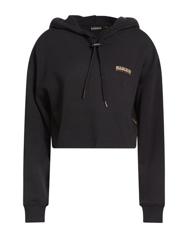 Woman Sweatshirt Black Size XS Cotton, Elastane