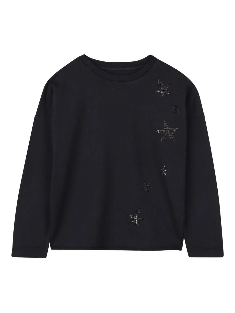 Star-embellished long-sleeve sweatshirt - Black