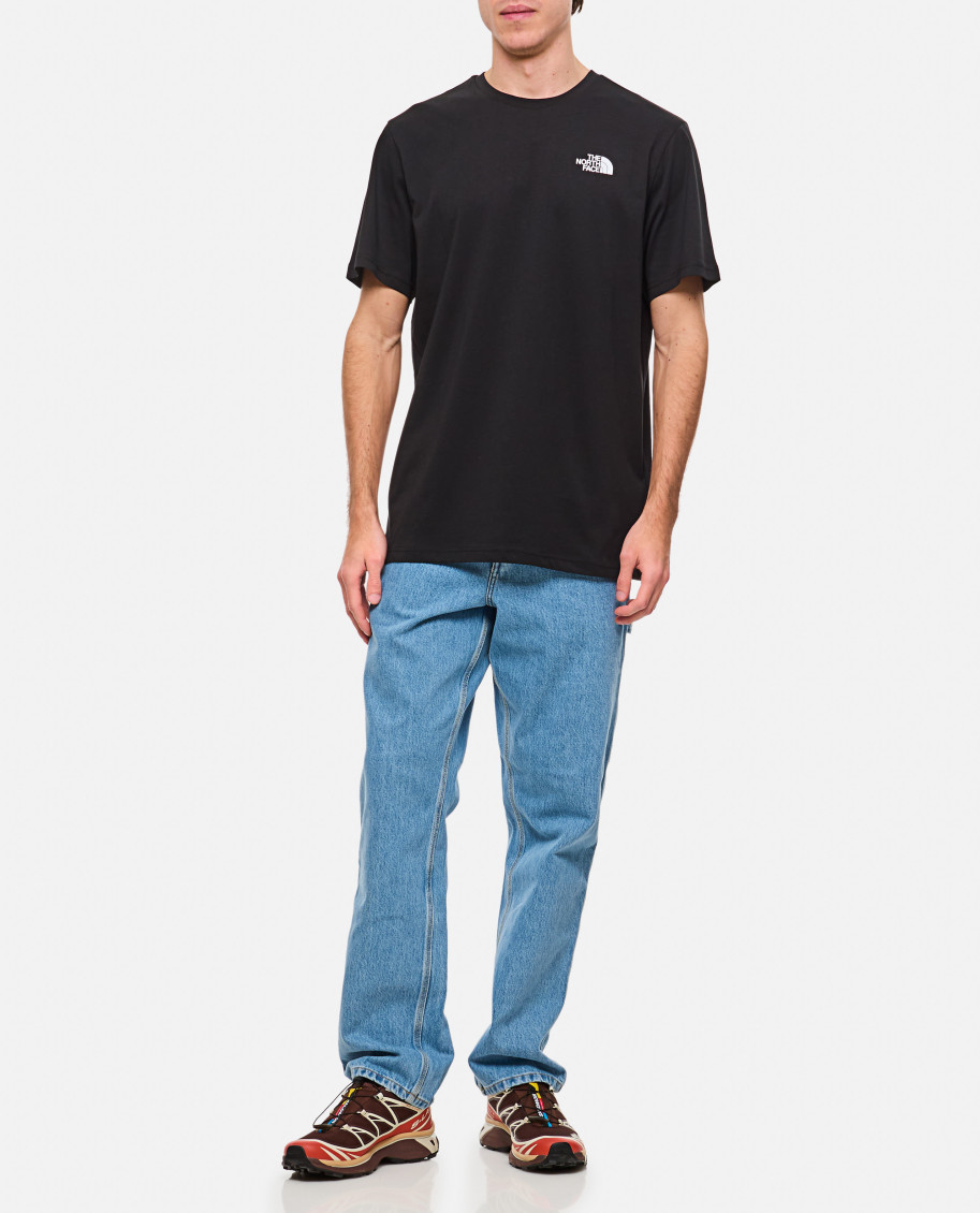 Black T-shirt With Logo Printed On The Front And Maxi Logo On The Back In Cotton Man