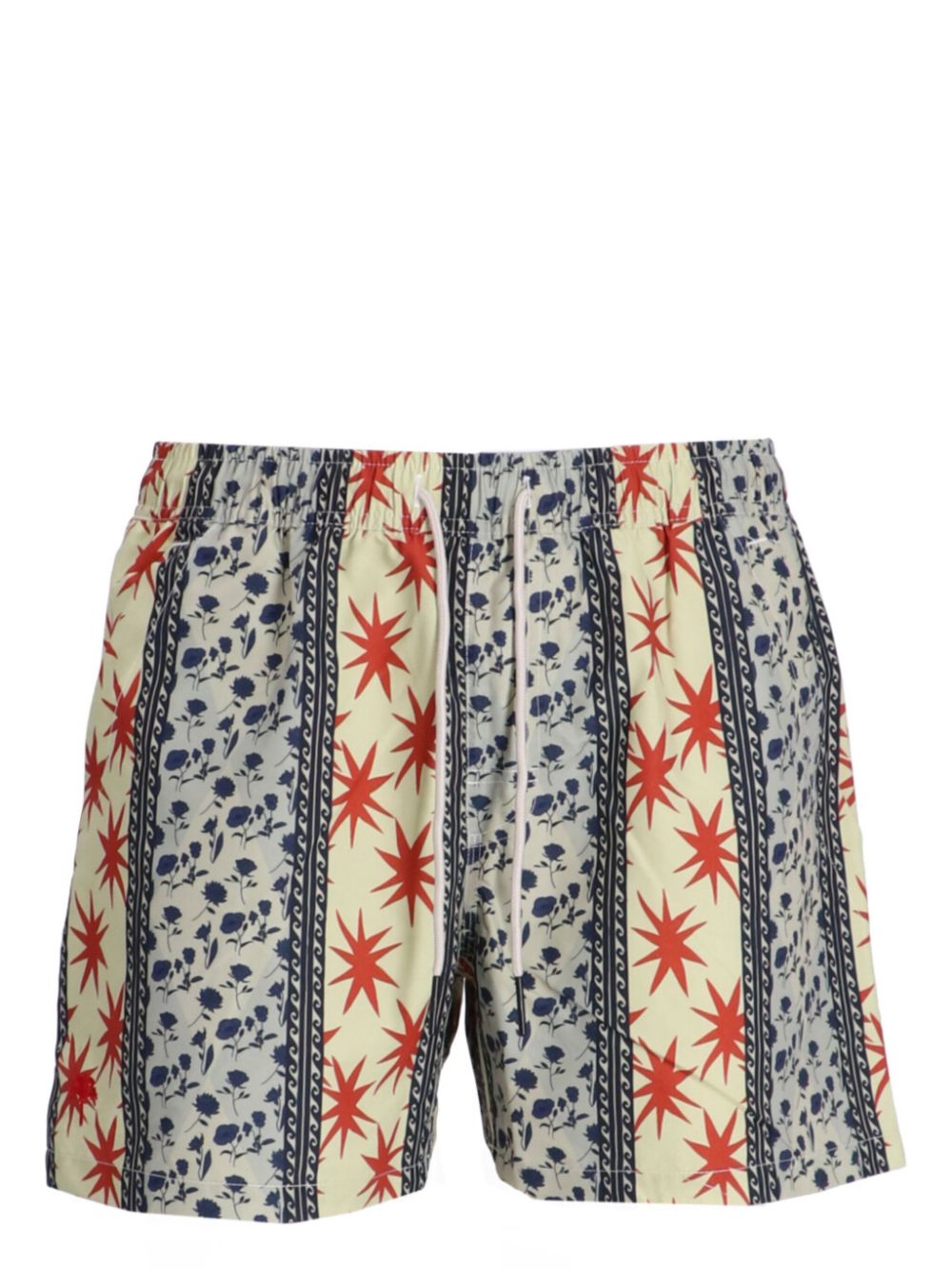 Karma geometric-print swim shorts - Blue