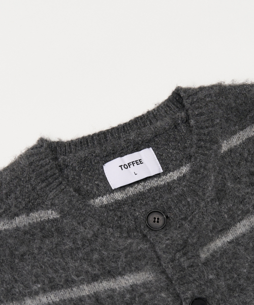 Brushed Stripe Round Cardigan