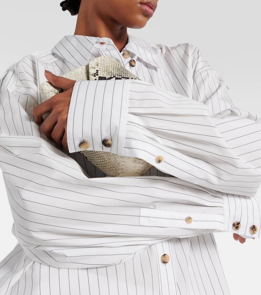 Khaite Tamal pinstriped oversized cotton shirt