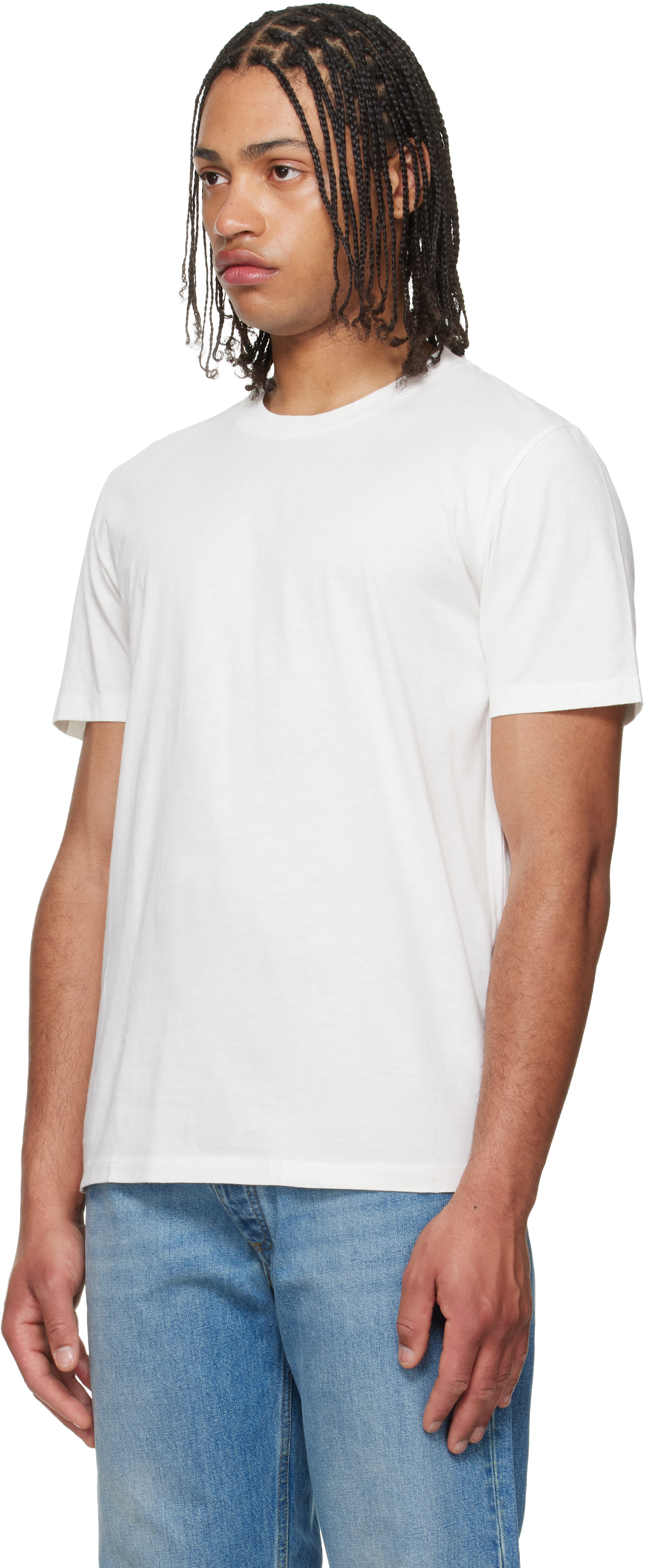 Three-Pack White Shades Cotton Jersey T-shirts