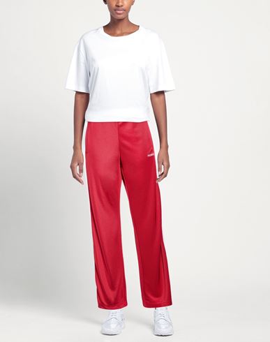 Woman Pants Red Size L Polyester, Cotton