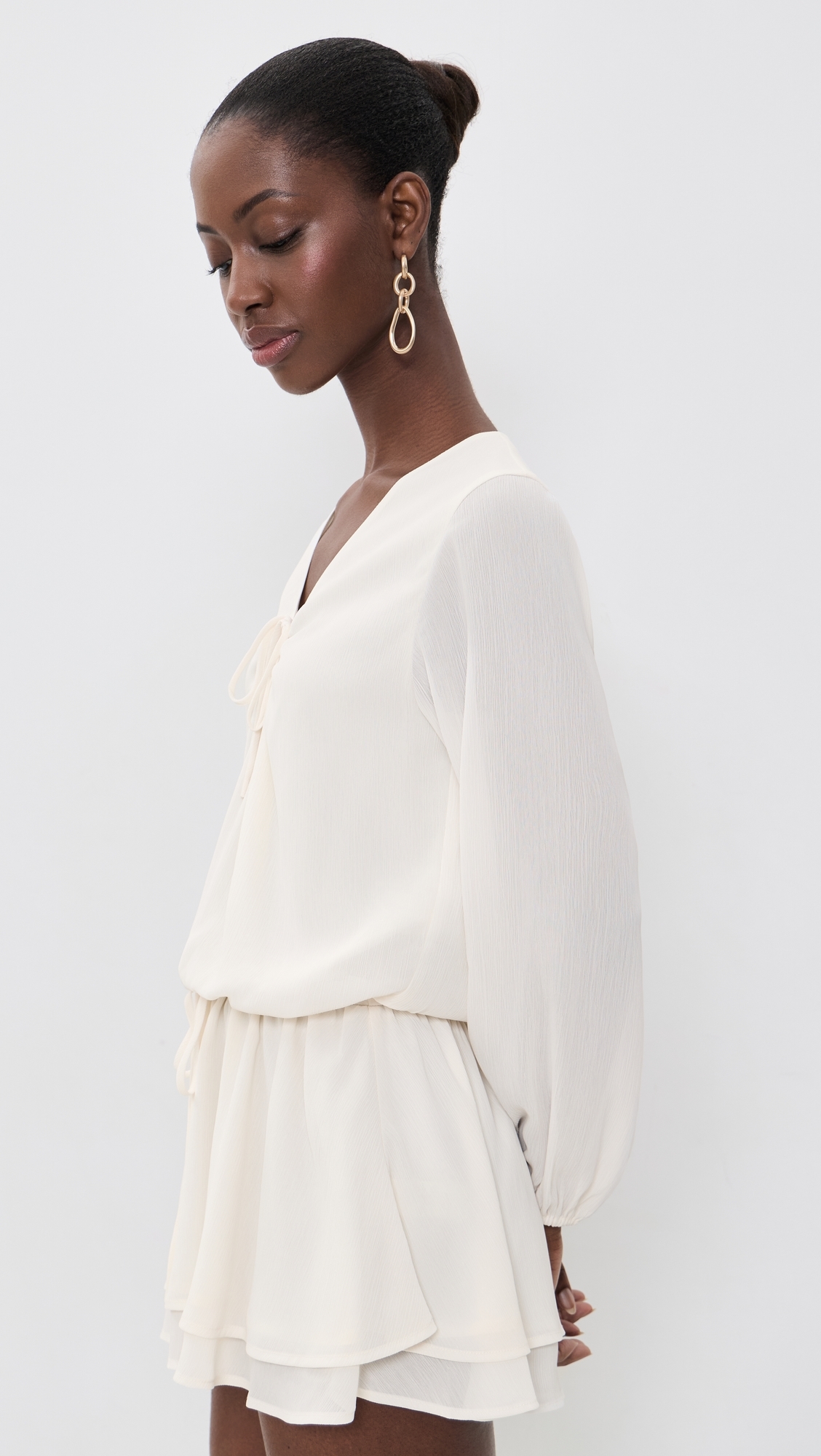 Nila Long Sleeve Dress Ivory