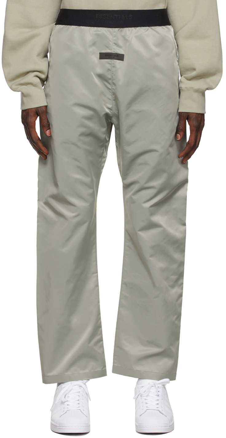 Green relaxed jogger pants