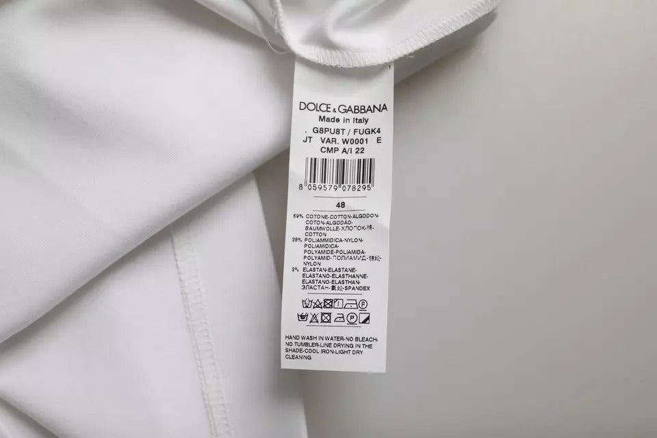 Cotton Nylon Blend T-Shirt — White