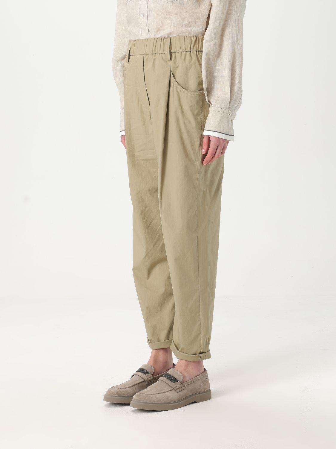 Pants BRUNELLO CUCINELLI Woman color Beige