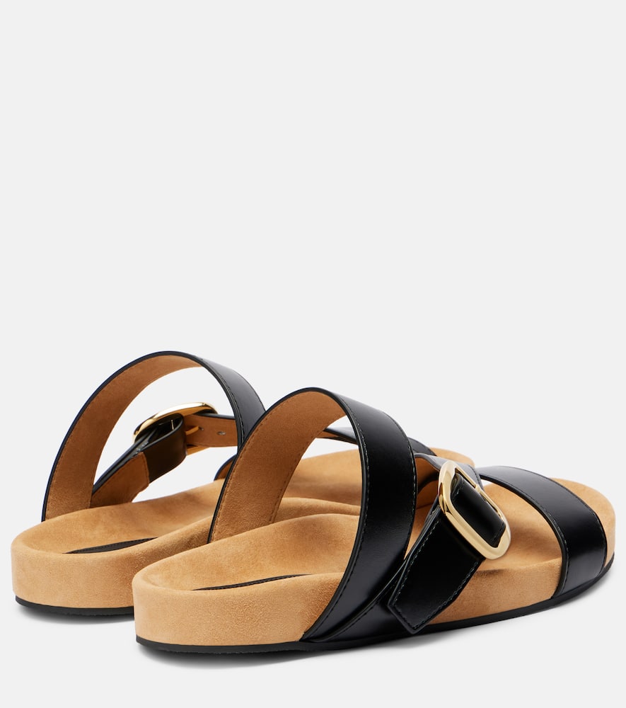 Gaia faux leather slides